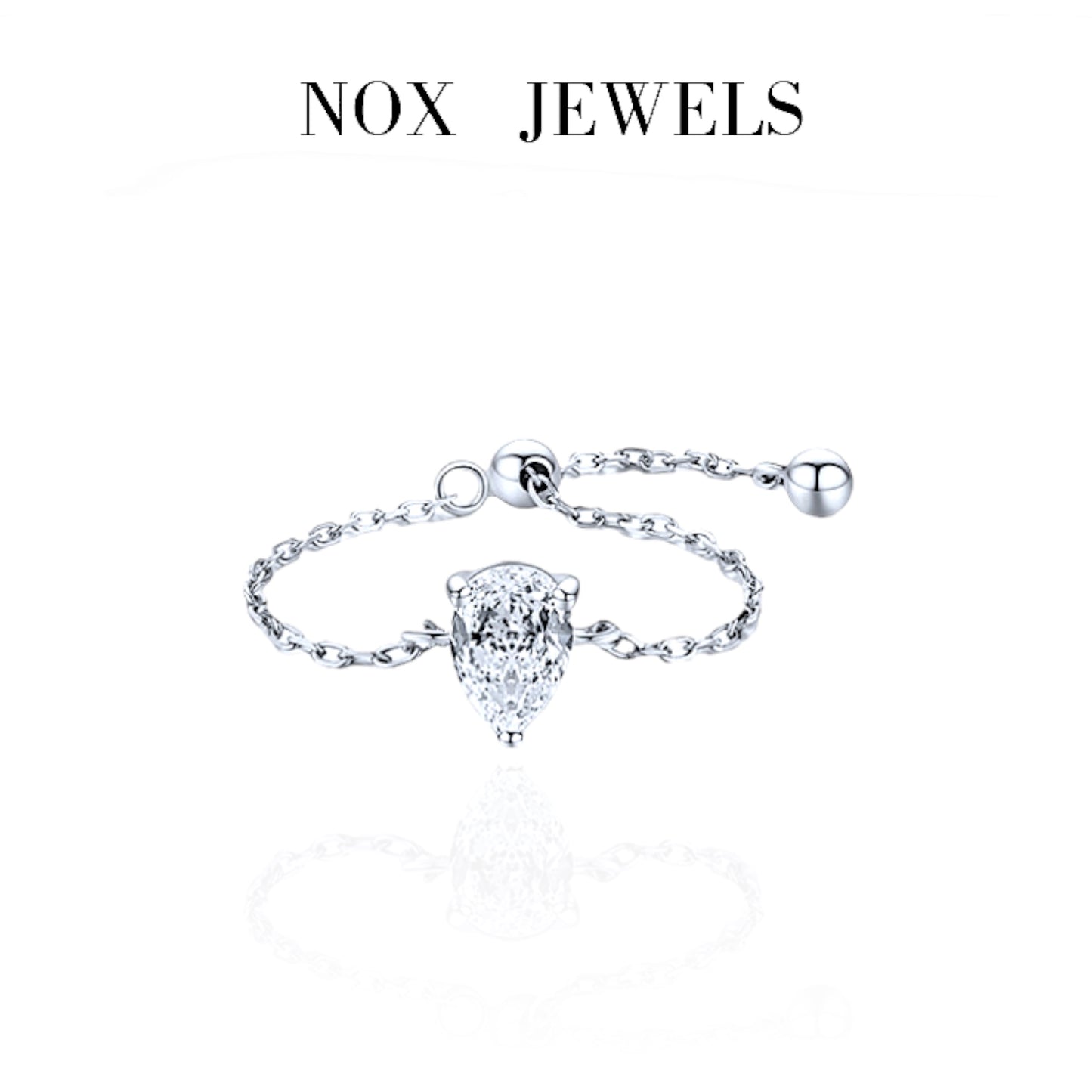Minimalist Classy Chain Ring in Sterling Silver
