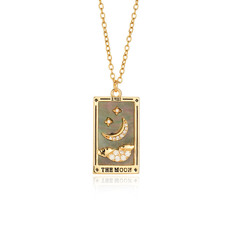 The Moon - Tarot Card Necklace