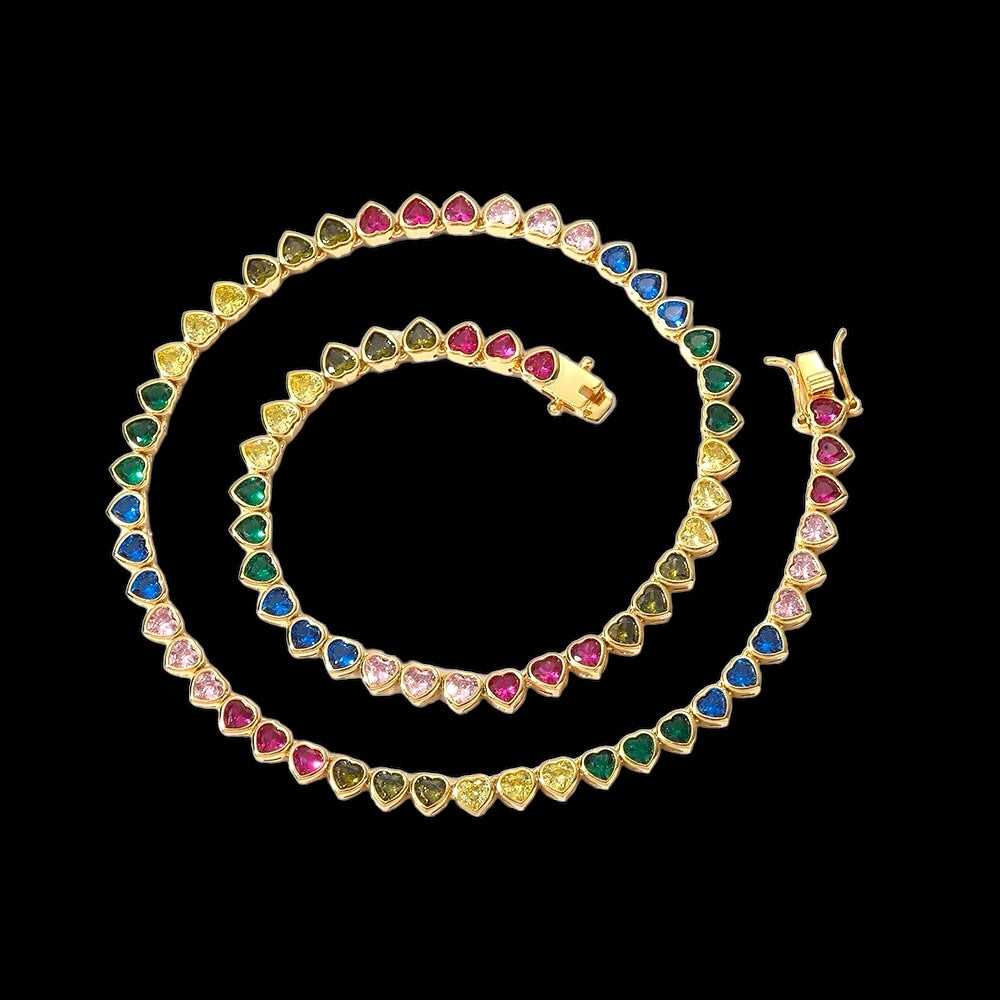 Rainbow Heart Necklace