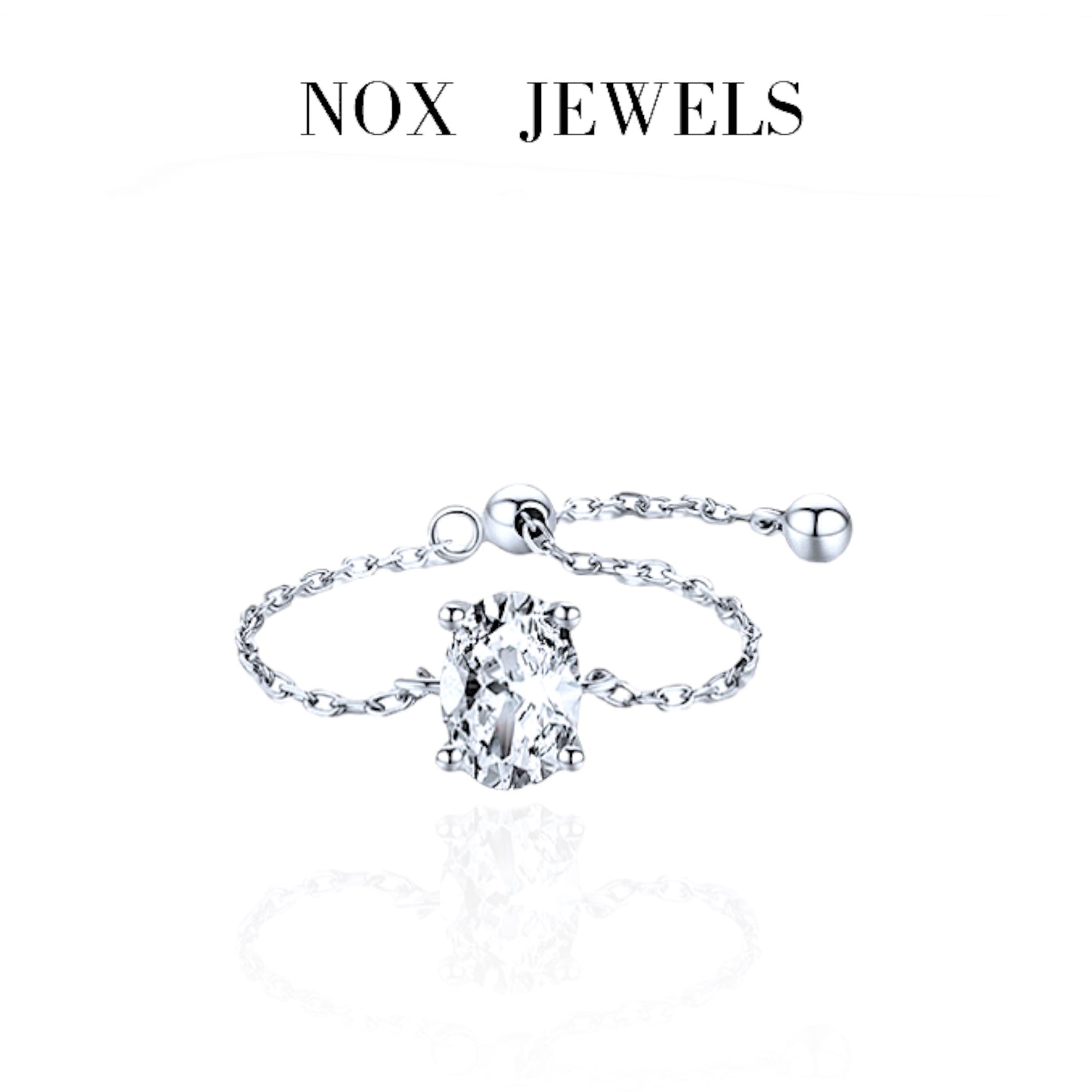 Minimalist Classy Chain Ring in Sterling Silver