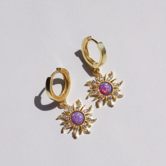 Sun Shaped Earrings - CJE 1038