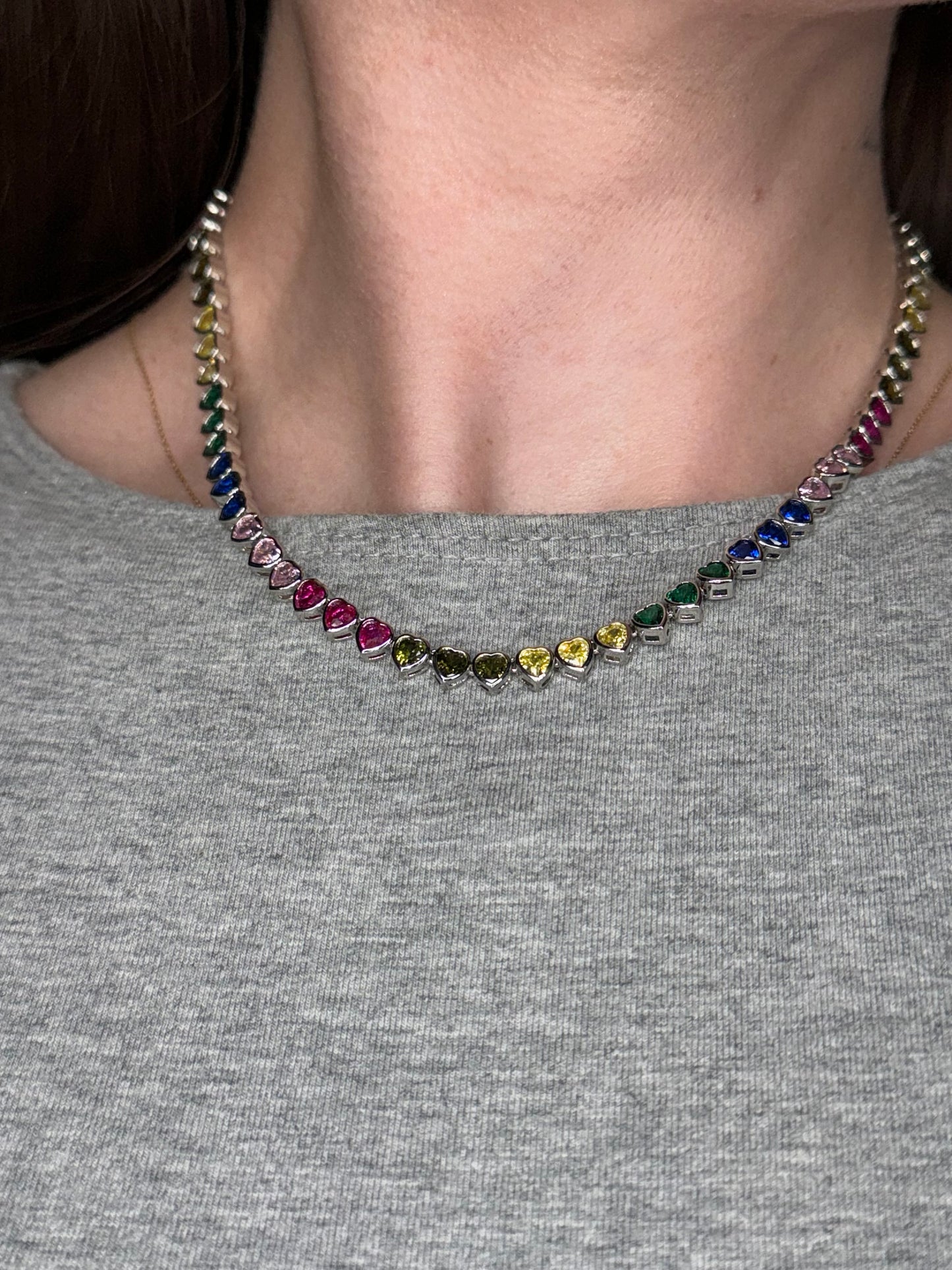 Rainbow Heart Necklace