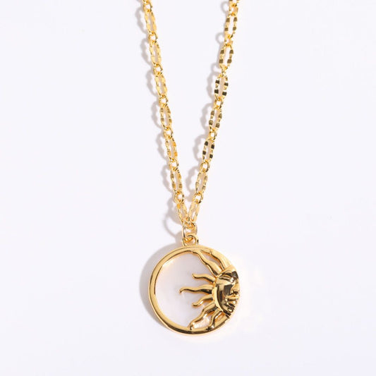 Sun and Moon Friendship Necklace - CJN 1083